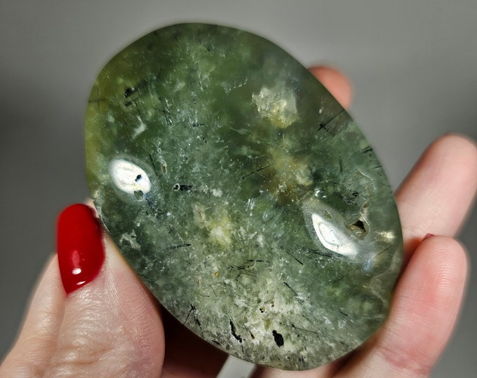 Prehnite Palm Stone