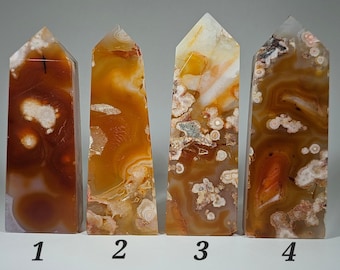 You Choose Carnelian Flower Agate Tower *Imperfect