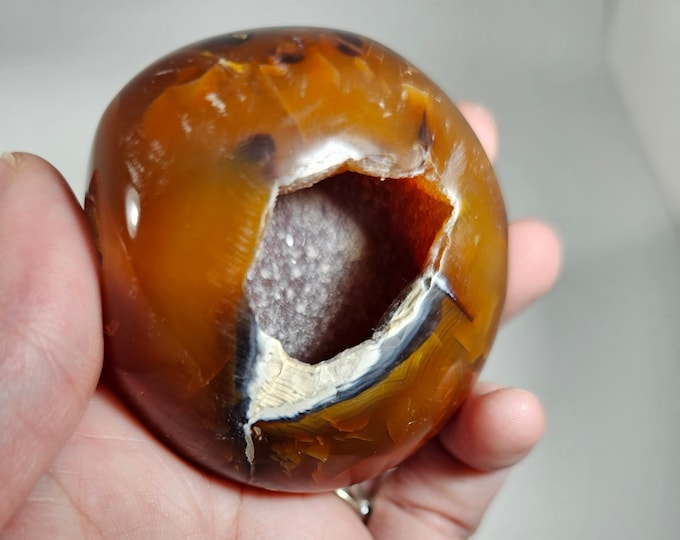 Druzy Carnelian Freeform Geode