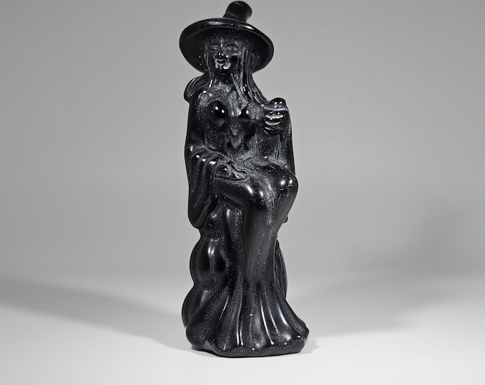 Obsidian Witch Carving