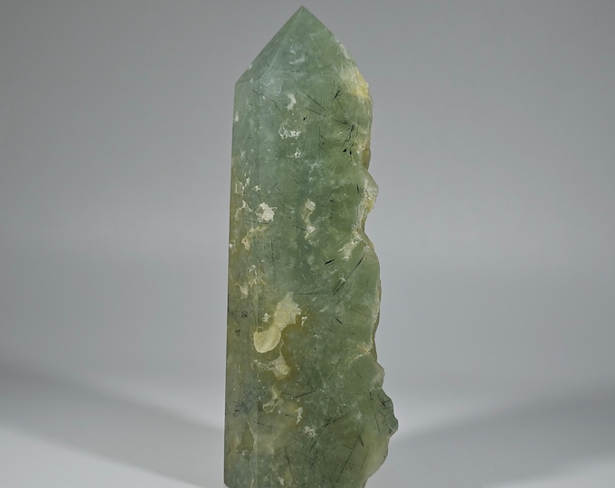 Raw Edge Prehnite Tower 3.5"