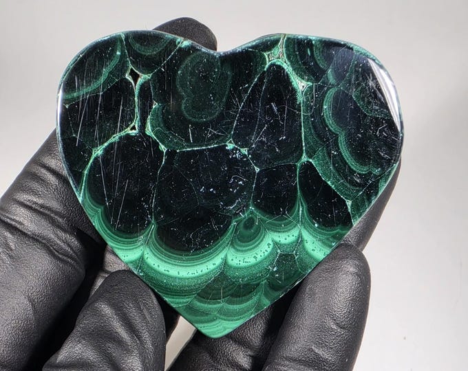 Natural Malachite Heart Stone