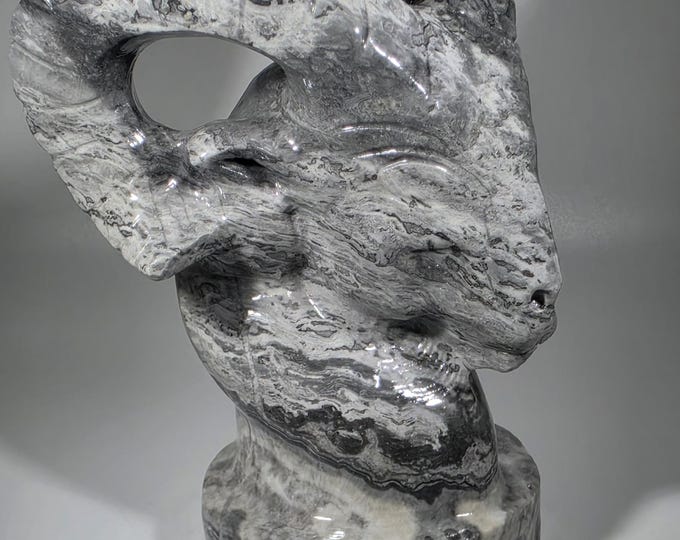 Picasso Jasper Ram Carving