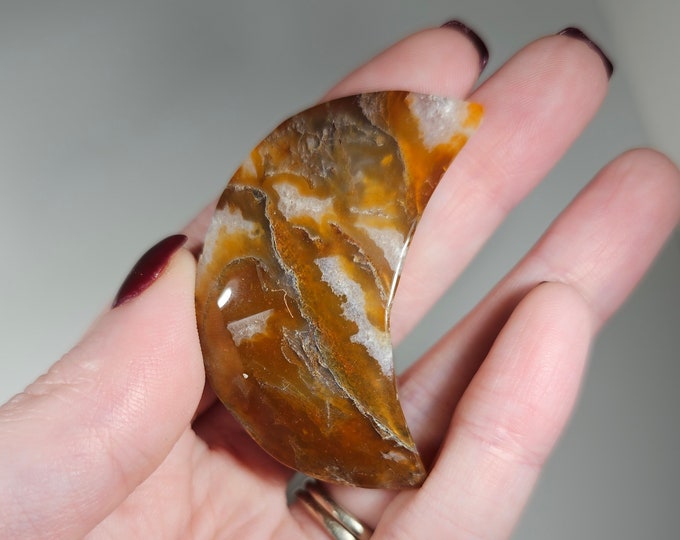 Red Moss Agate Moon