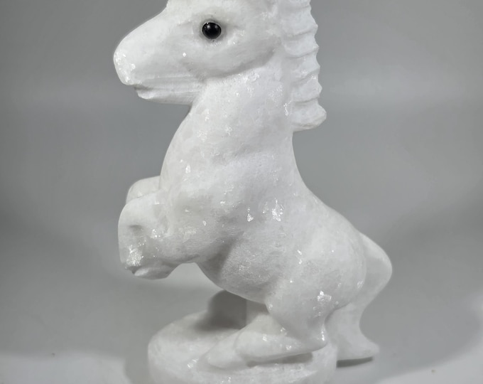 White Jade Horse Carving