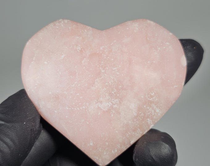 Pink Opal Heart Palm Stone