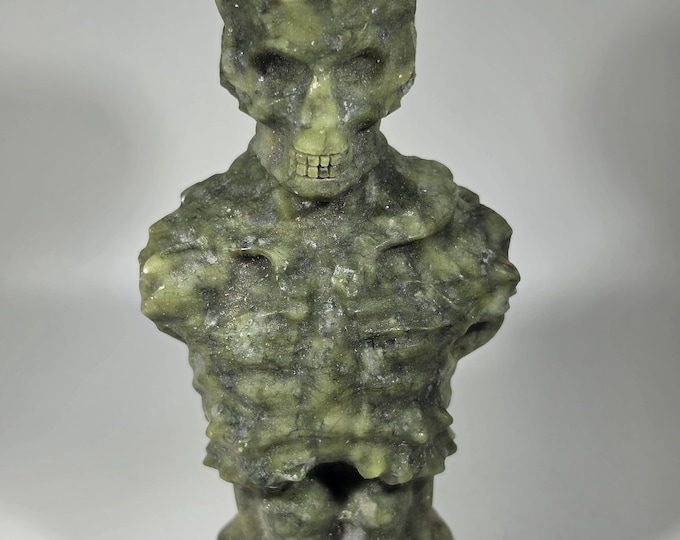 Green Jade Demon Carving