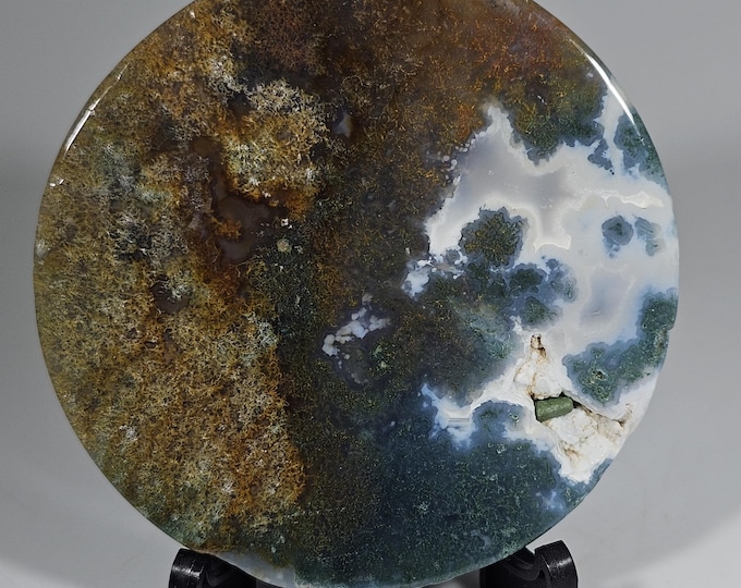 Moss Agate Circle Slab