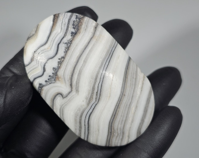 Banded Calcite Palm Stone