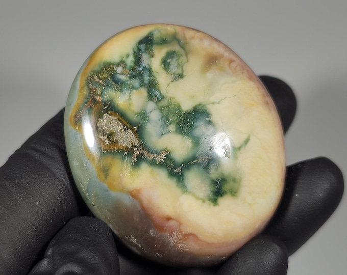 Colorful Ocean Jasper Palm Stone
