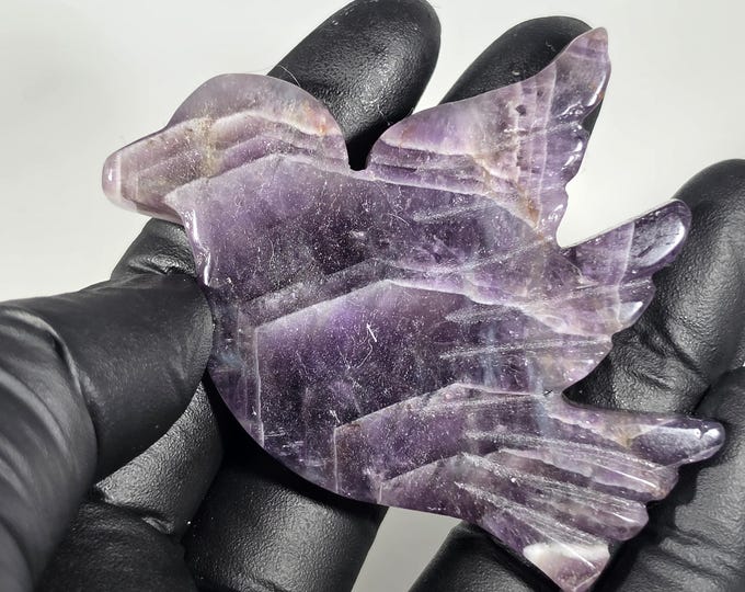 Dream Amethyst Bird Carving
