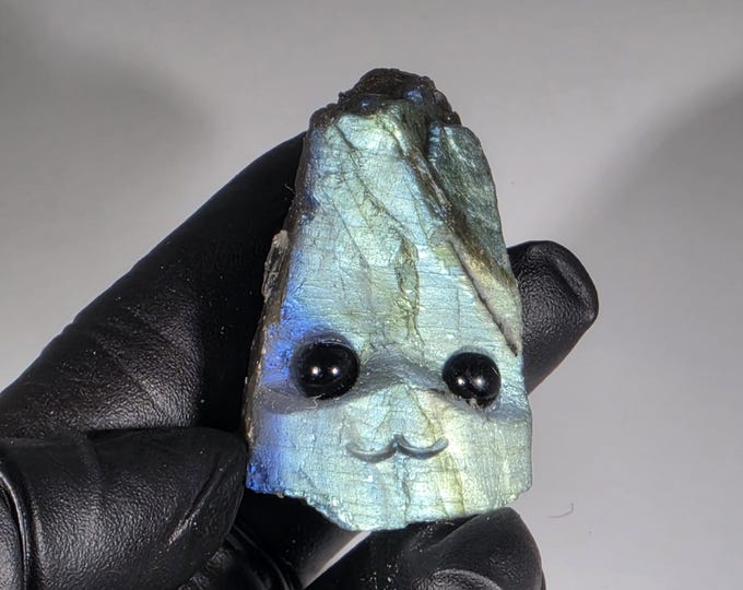 Labradorite Pet Rock Carving