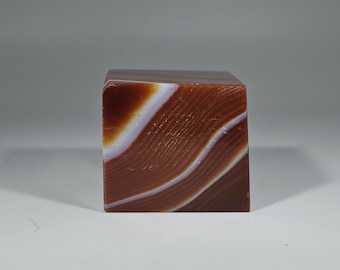 1.2" Banded Carnelian Cube