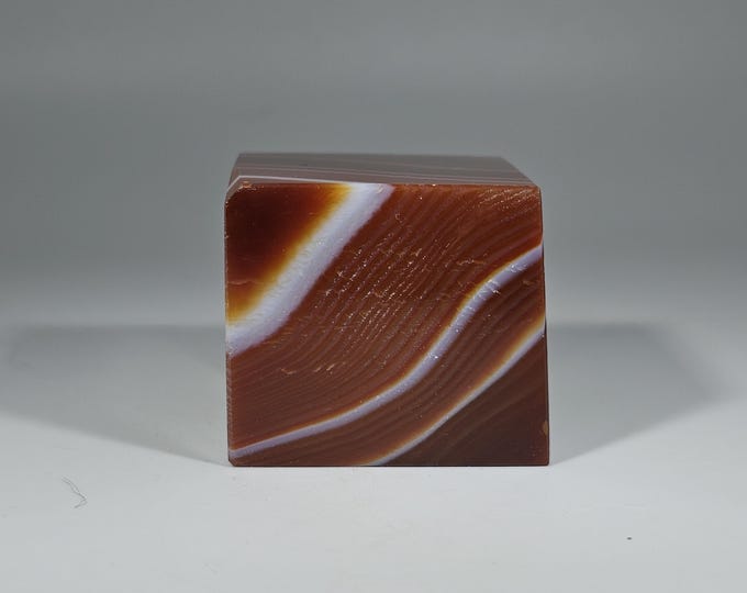 1.2" Banded Carnelian Cube