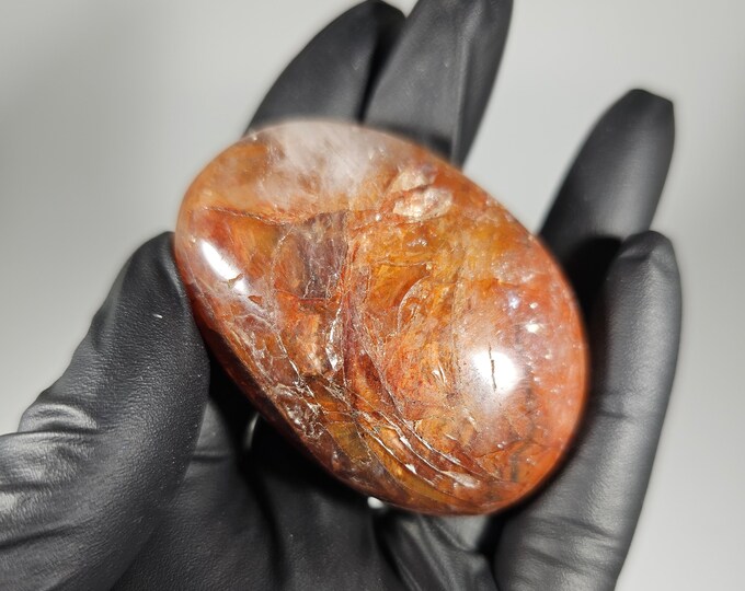 Fire Quartz Palm Stone