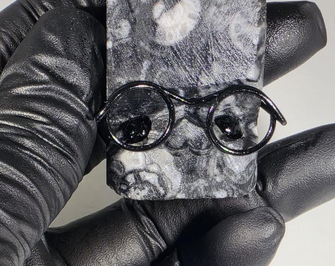 Crinoid Fossil Pet Rock Carving