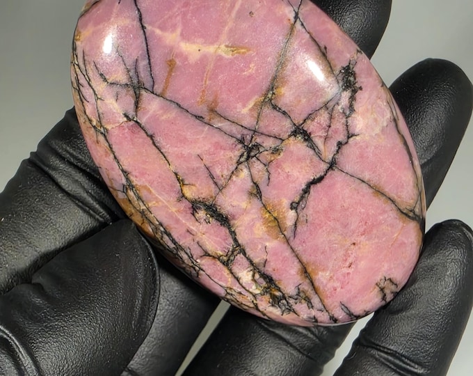 Rhodonite Palm Stone