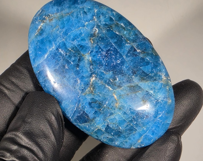 Blue Apatite Palm Stone