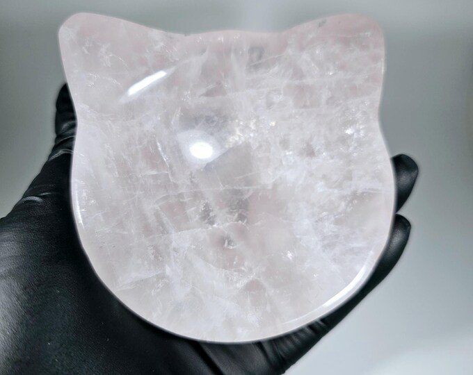 Rose Quartz Cat Bowl