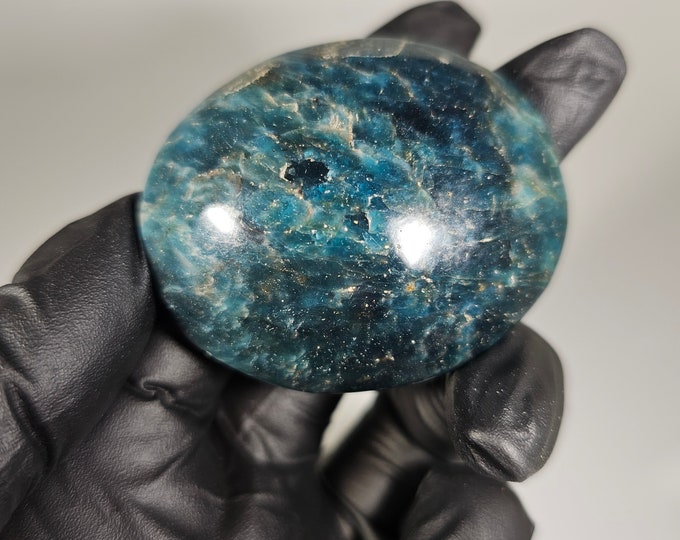 Blue Apatite Palm Stone