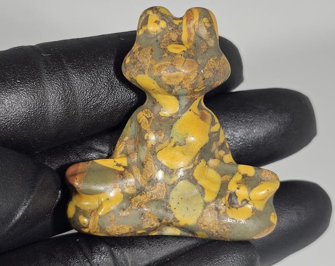 Ajooba Jasper Frog Carving 1.5" Fruit Jasper