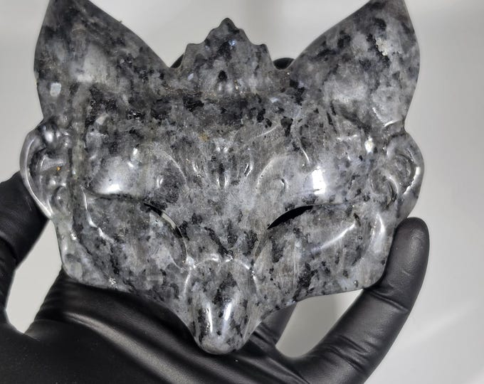 Larvikite Fox Mask Carving