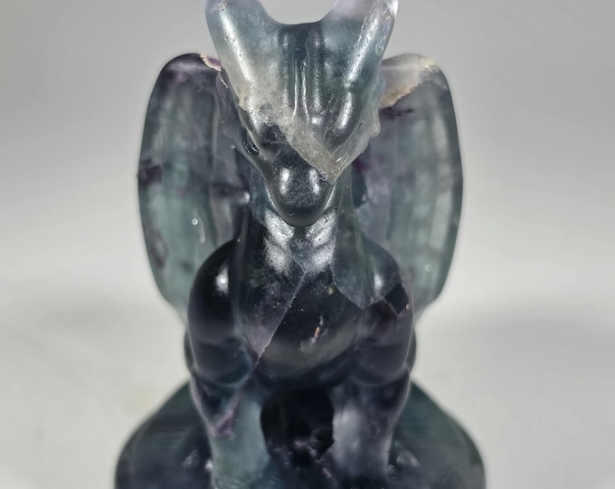 Fluorite Dragon Carving