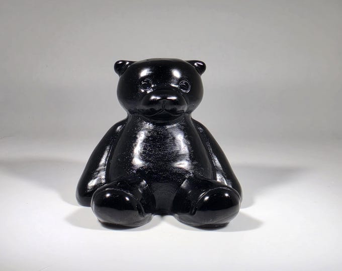 Obsidian Bear Carving