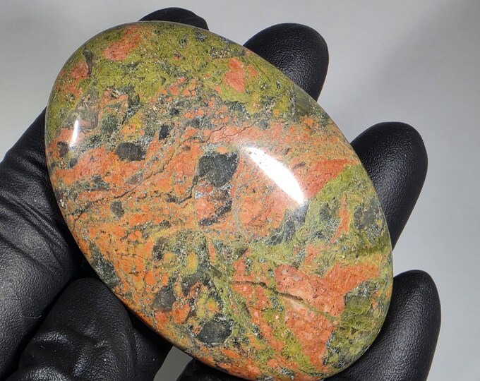 Unakite Palm Stone