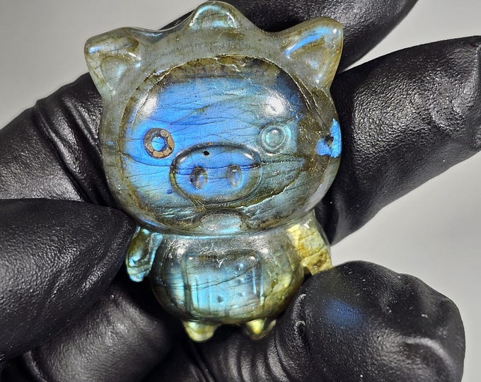 Labradorite Pig Carving