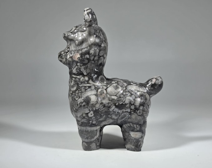 Crinoid Fossil Alpaca Carving