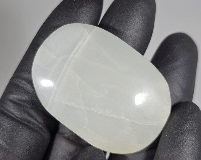 Small Green Sage Moonstone Palm Stone