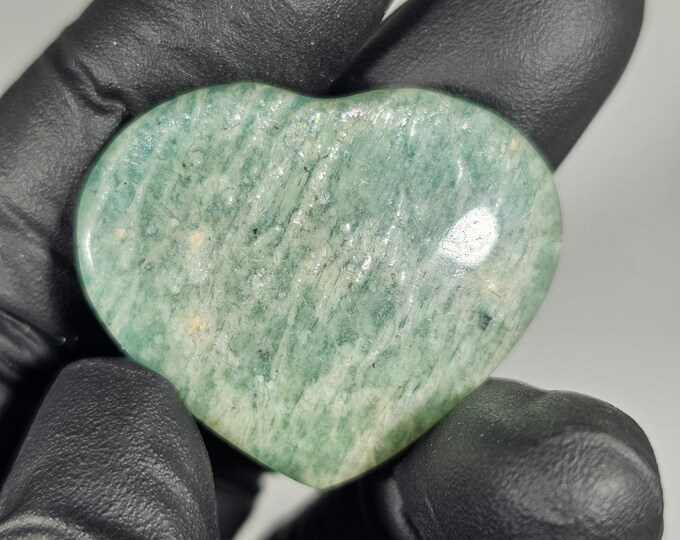 Small Amazonite Heart Carving