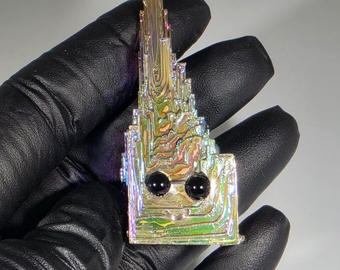 Bismuth Pet Rock Carving