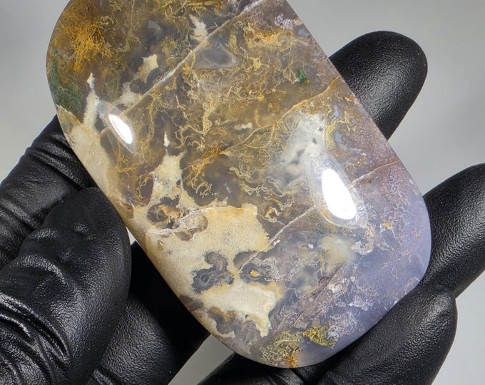 Moss Agate Palm Stone