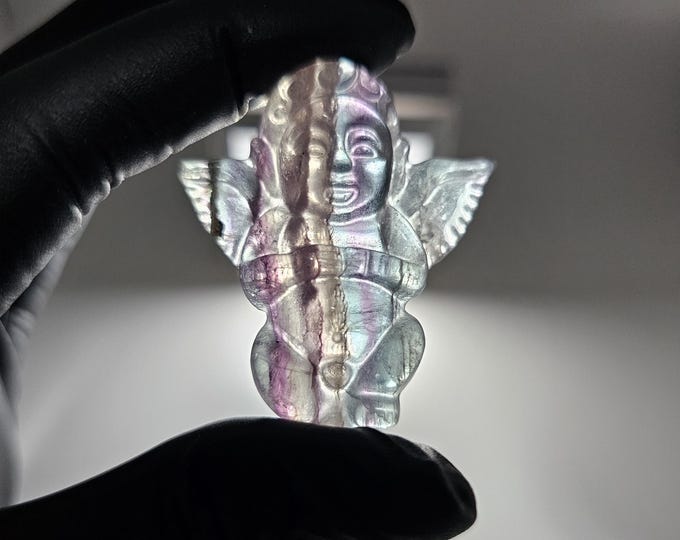 Fluorite Cherub Carving Angel *Imperfect