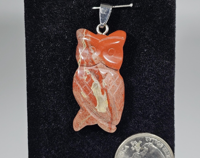 Red Jasper Owl Pendant