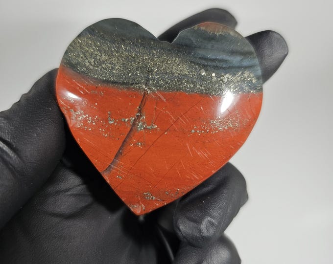 African Bloodstone Heart Carving