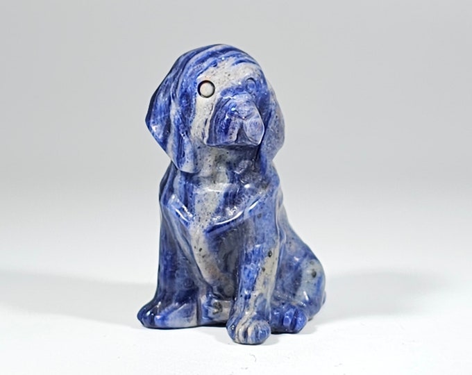 1.6" Sodalite Dog Carving