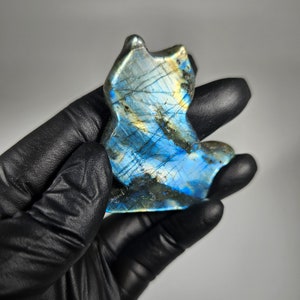 Labradorite Cat Carving