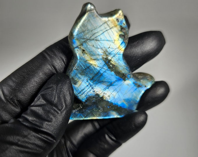 Labradorite Cat Carving