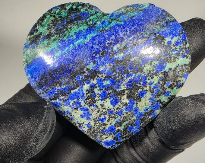 Azurite Heart Stone