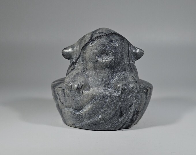 Network Jasper Dog in a Cup Carving