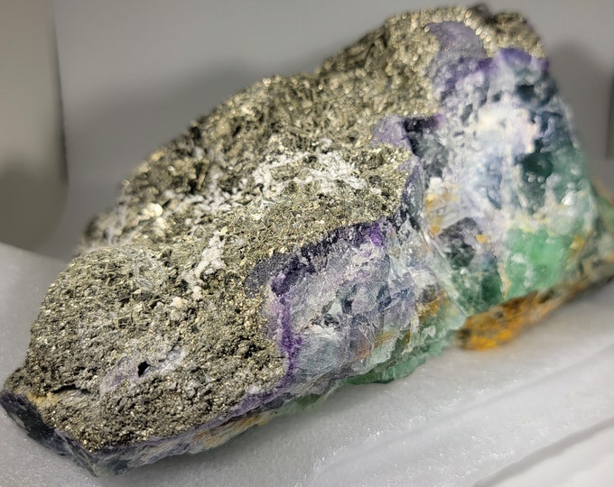 XXL Pyrite and Fluorite Specimen Over 11 Pounds