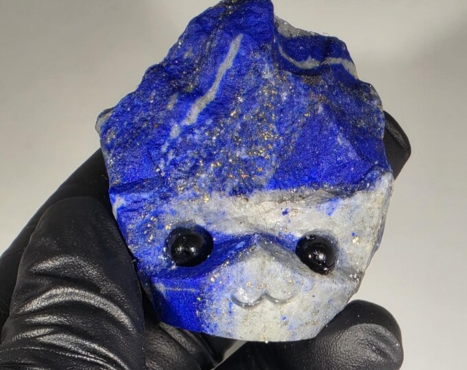 Lapis Lazuli Pet Rock Carving