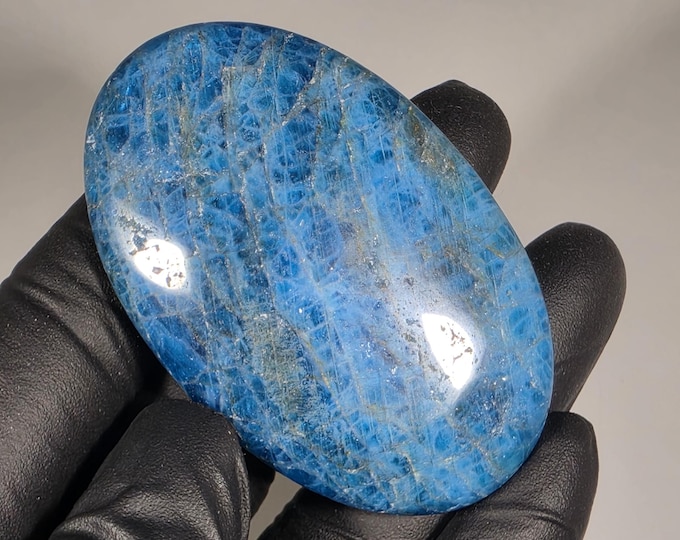 Blue Apatite Palm Stone