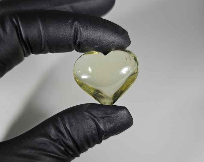 Mini Citrine Heart Palm Stone