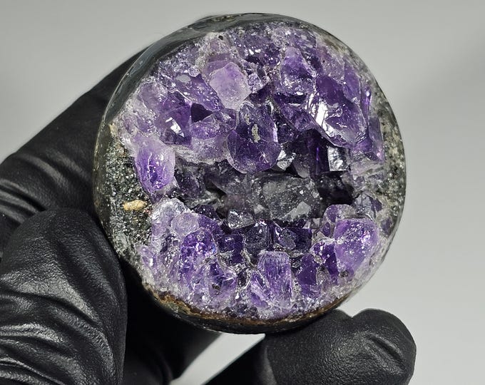 38mm Druzy Amethyst Geode Cluster Sphere