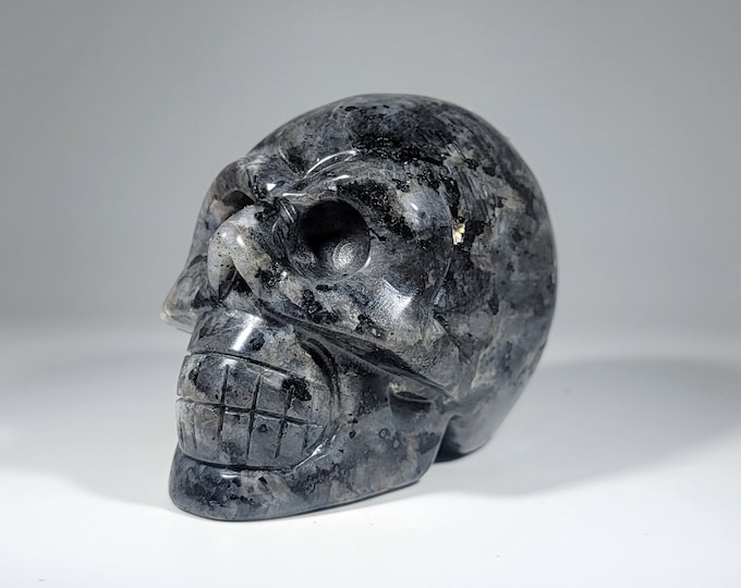 2.8" Larvikite Skull Carving