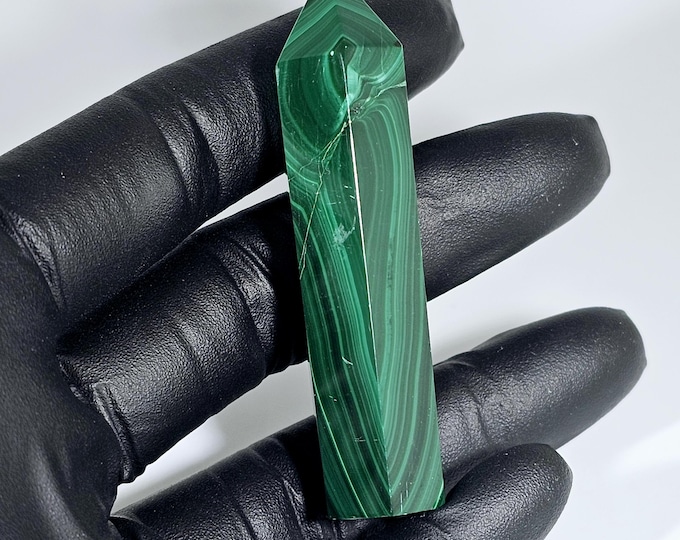 High Quality Silk Malachite Tower 2.3"